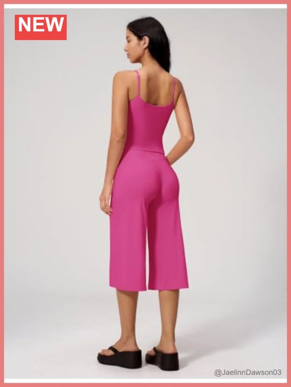 Women's Two-Piece Workout Set Halter Tank Wide Leg Capri Pants